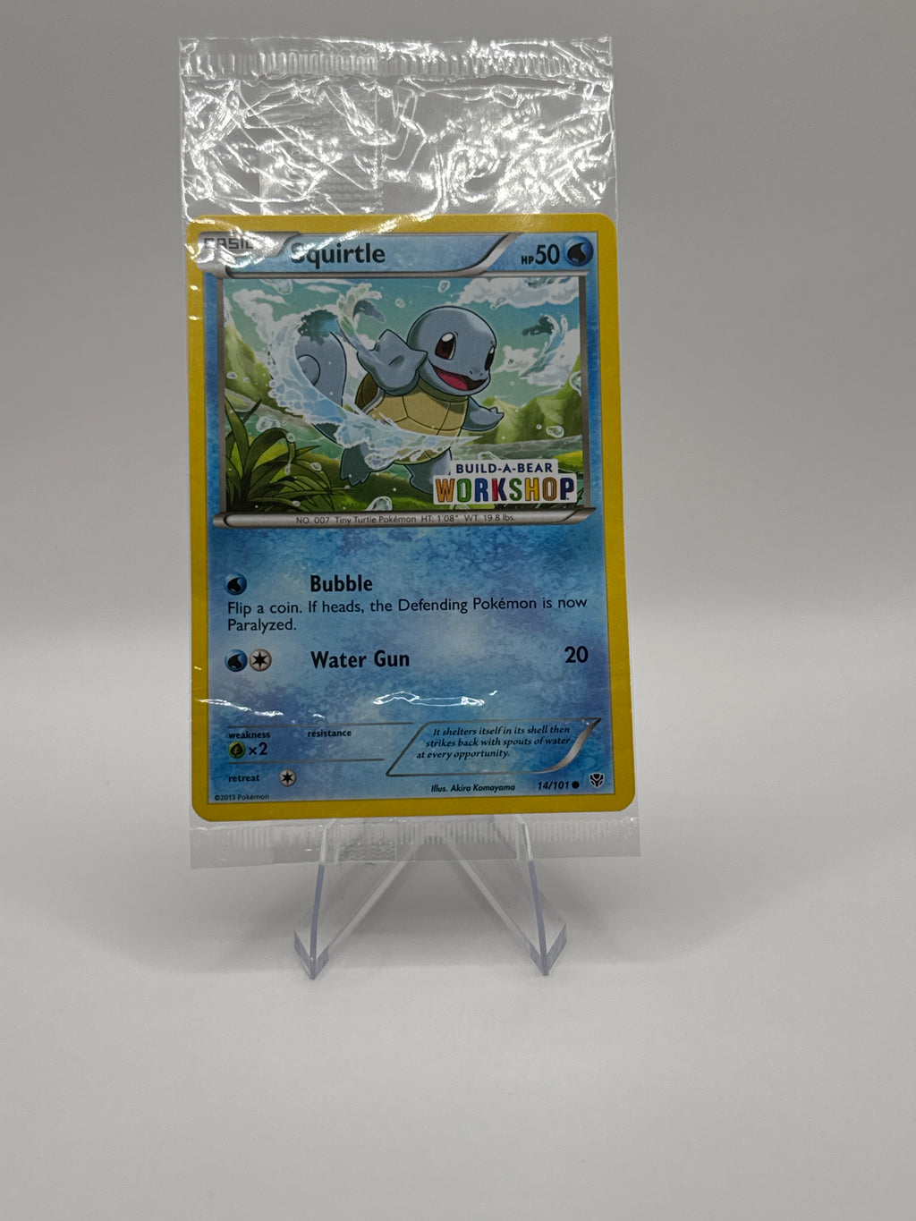 Squirtle 14/101 – Build-A-Bear Workshop Stamped Promo – Factory Sealed