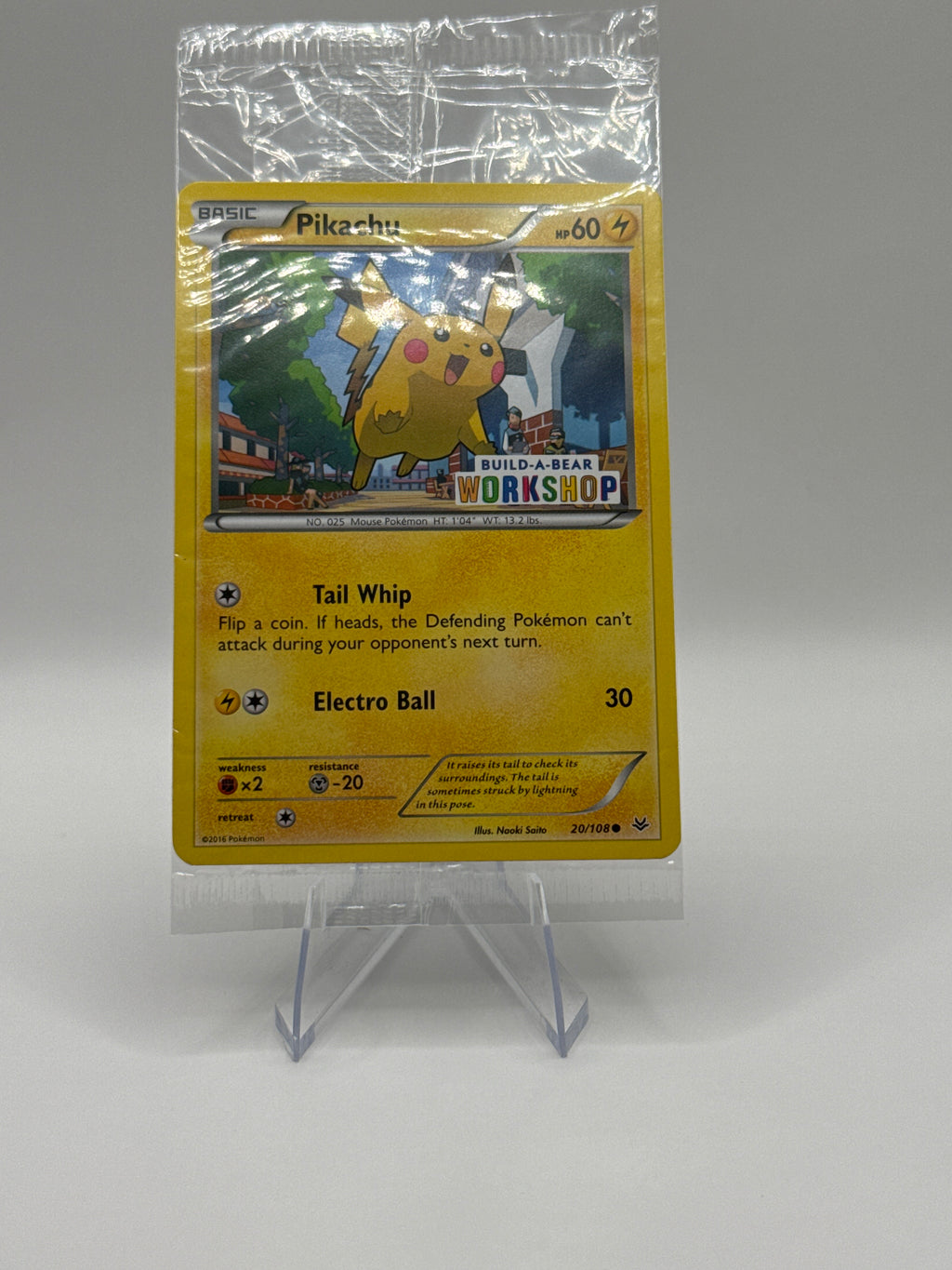Pikachu 20/108 – Build-A-Bear Workshop Stamped Promo – Factory Sealed