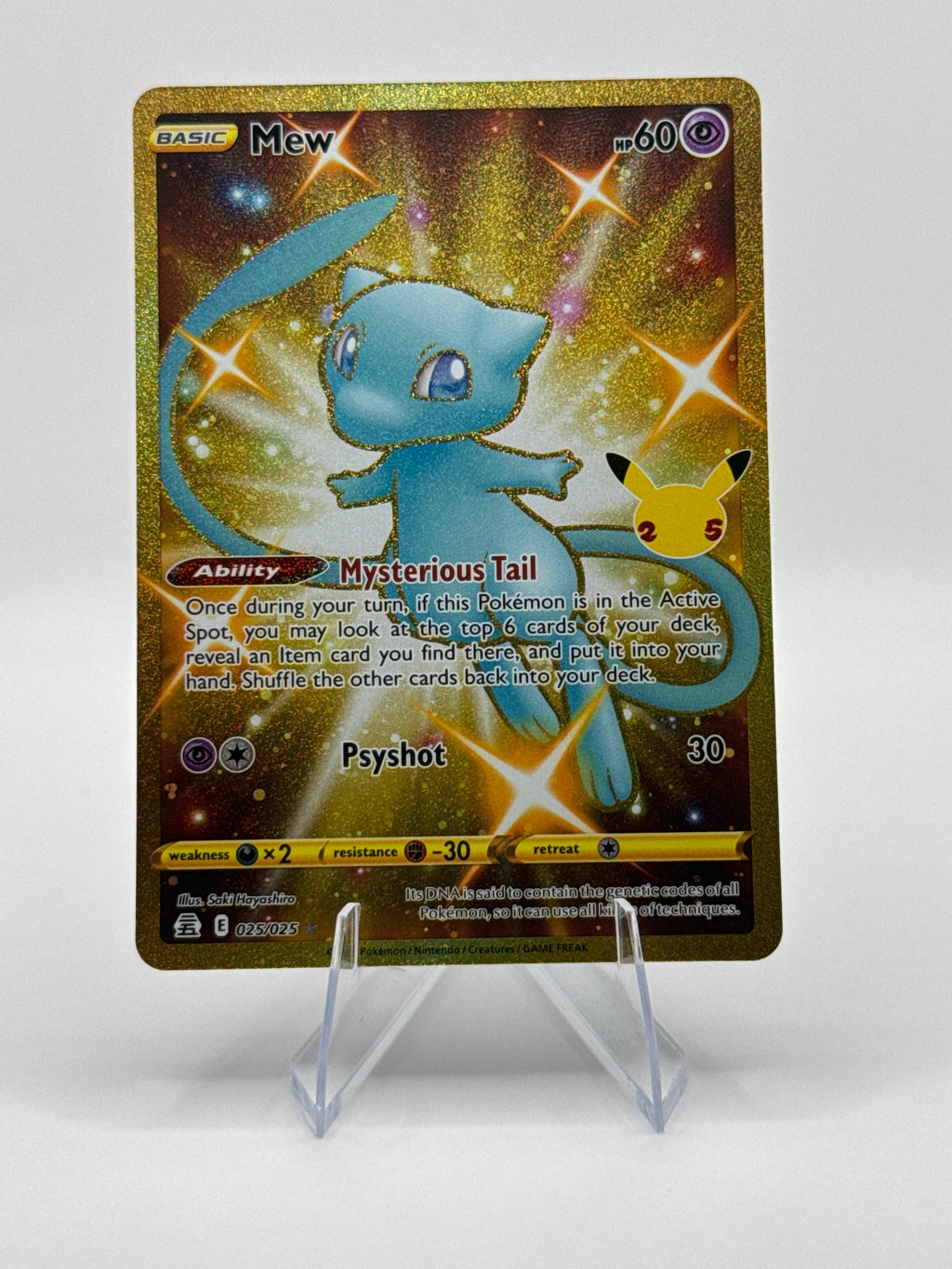 Mew 025/025 – Celebrations Gold Secret Rare – Near Mint