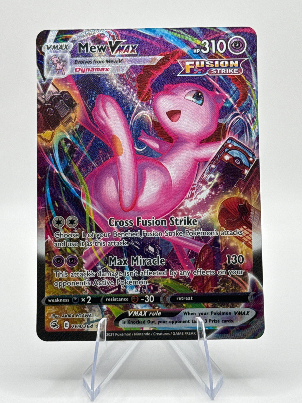Mew VMAX 269/264 – Fusion Strike Alternate Art Secret Rare – Near Mint