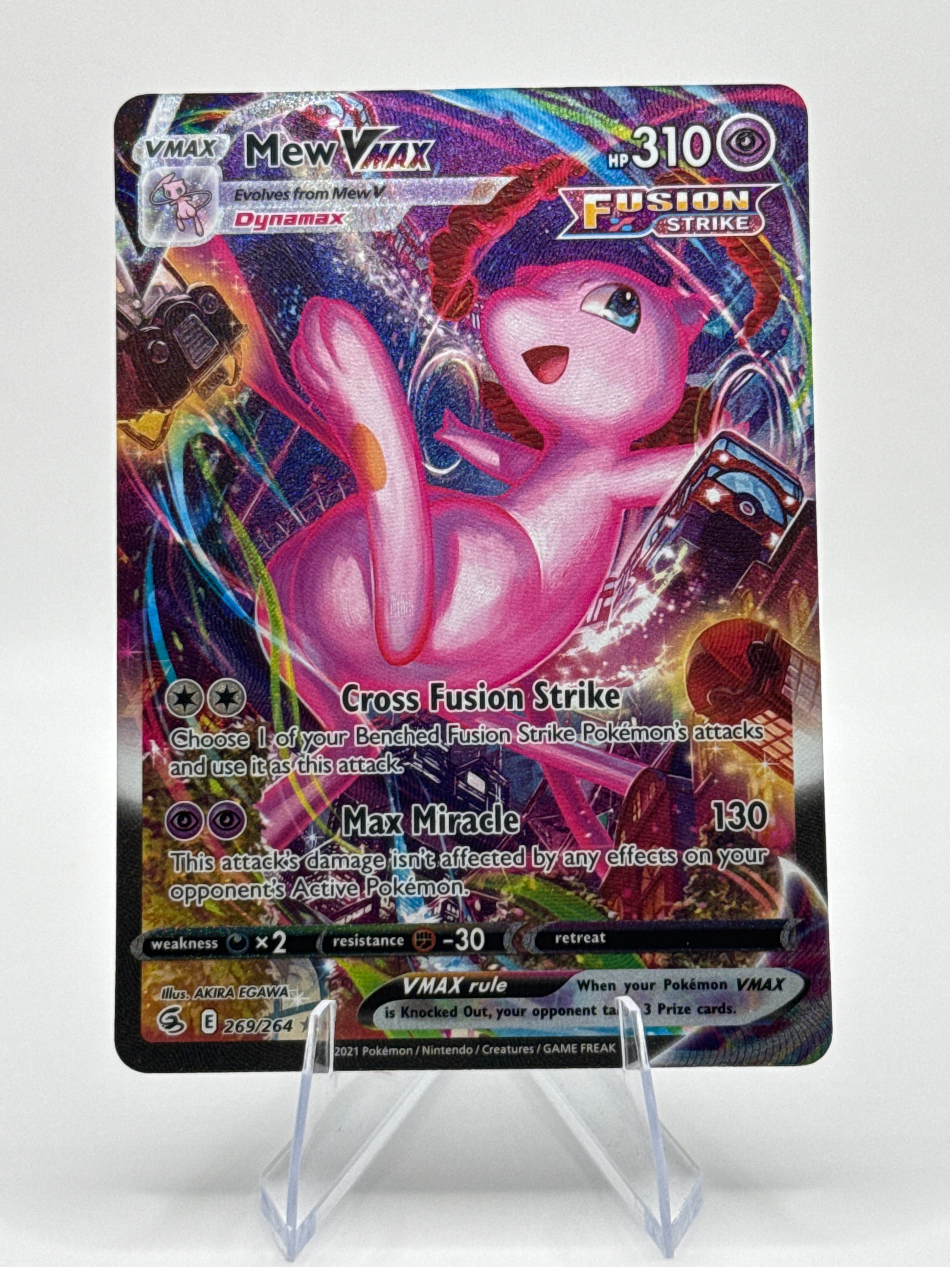 Mew VMAX 269/264 – Fusion Strike Alternate Art Secret Rare – Near Mint