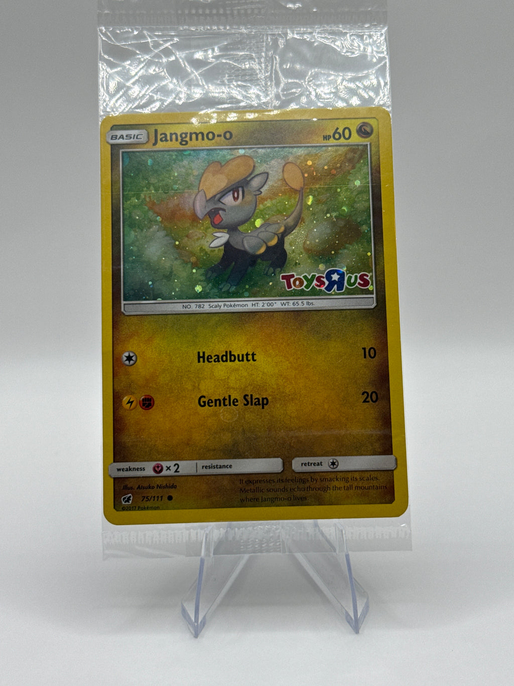 Jangmo-o 75/111 – Toys“R”Us Stamped Cosmos Holo Promo – Factory Sealed