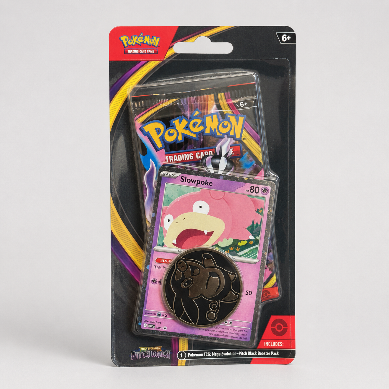 Pokémon TCG: Mega Evolution—Pitch Black Slowpoke Checklane Blister